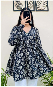 New RJP Craft Women Printed Flared Kurta