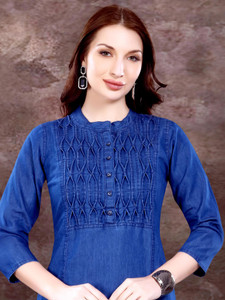 Salwa Women Solid, Self Design, Woven Design Straight Kurta
