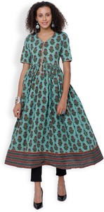 Vishudh Women Printed Flared Kurta