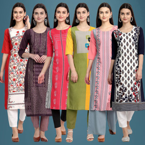 EthnicBasket Women Printed Straight Kurta