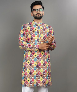 VeBNoR Men Printed Straight Kurta