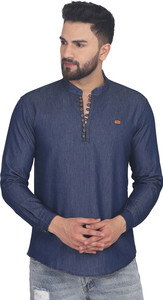 GRANDSTITCH Men Solid Straight Kurta