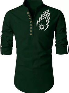 DIMMY Men Printed Straight Kurta