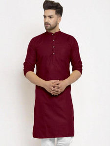 PRIMEICON Men Solid Straight Kurta