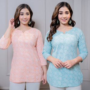I N ENTERPRISES Women Floral Print Straight Kurta