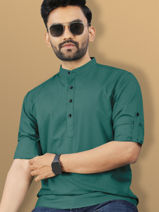 VeBNoR Men Solid Straight Kurta