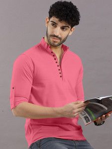 VTEXX Men Solid Straight Kurta