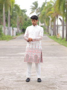 HOUSE OF SANSKRUTI Men Printed Straight Kurta