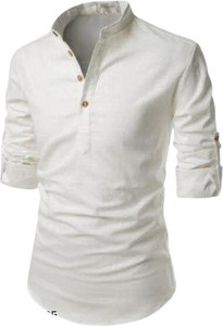 Ladyflock Men Solid Straight Kurta