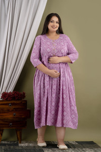 मियालो फैशन महिलाओँ  के लिए बैंगनी, सफेद ड्रेस