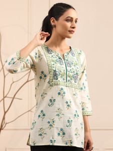Fyunl Women Printed Straight Kurta