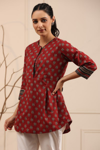 Rain & Rainbow Women Self Design A-line Kurta