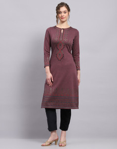 MONTE CARLO Women Self Design Straight Kurta