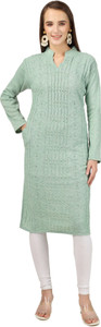 Blushh Collection Women Self Design Straight Kurta