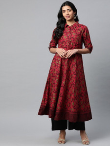 Yash Gallery Women Floral Print Anarkali Kurta