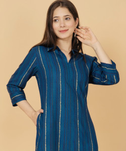 Rimeline Women Striped A-line Kurta