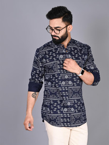 FUBAR Men Printed Straight Kurta