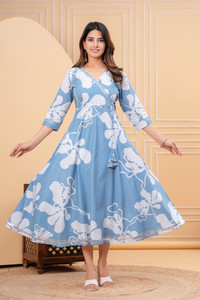 ARYAN TEXTILES Women Printed Anarkali Kurta