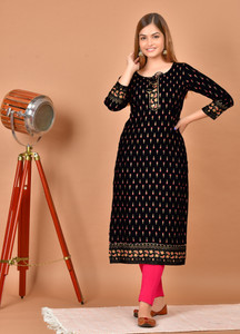 chhaya fashion Women Printed Straight Kurta