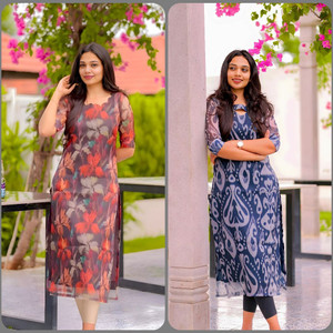 PoruIMPEX Women Floral Print A-line Kurta