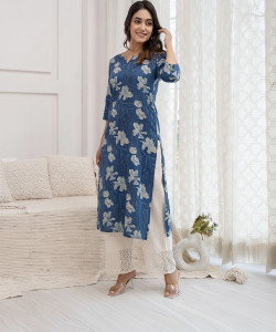 JSIMAR Women Printed Straight Kurta