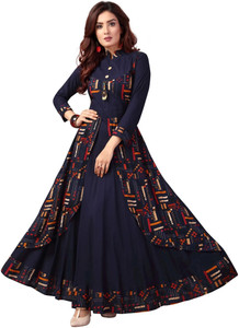 मैजिक मार्ट महिलाओं के लिए प्रिंटेड एथनिक ड्रेस कुर्ता