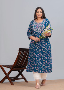 Wilshire Women Embroidered Straight Kurta