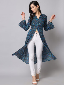 Kapsmaa Creation Women Floral Print A-line Kurta