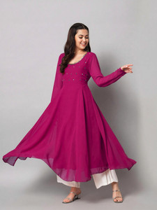 Poshak Hub Women Embroidered Anarkali Kurta