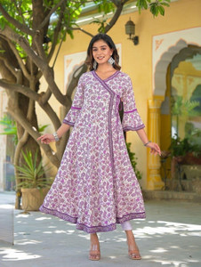 IKRASS Women Printed Anarkali Kurta