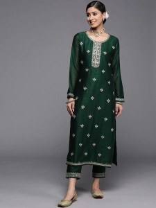 RARE THREAD Women Embellished A-line Kurta