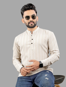 Nofilter Men Striped Straight Kurta