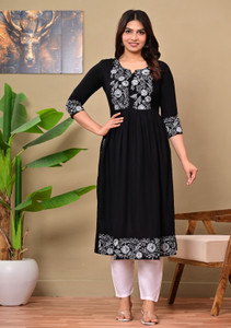 ShreeBalaji Women Self Design Straight Kurta