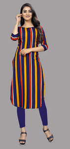 maruti fab Women Striped Straight Kurta