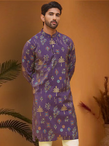 Jompers Men Printed Straight Kurta