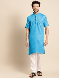 Rajubhai Hargovindas Men Woven Design A-line Kurta