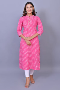 Moktika Women Leheriya Straight Kurta