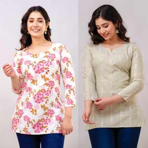 VROEGER Women Printed Straight Kurta