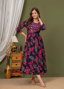 NKRM Women Printed Anarkali Kurta