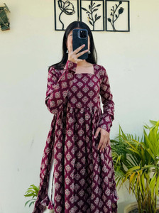 Himora Women Printed Anarkali Kurta