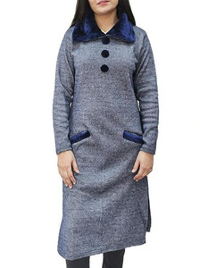 Hautemoda Women Self Design Straight Kurta