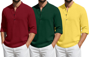 bellstone Men Solid Straight Kurta