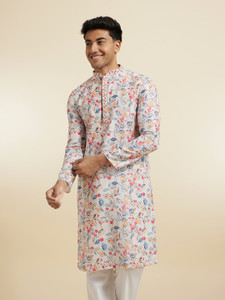 DIWAS by Manyavar Men Printed Straight Kurta