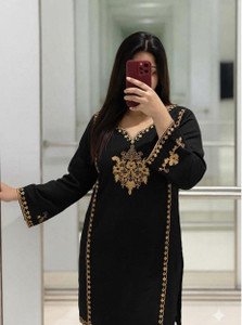 weaRial Women Embroidered A-line Kurta