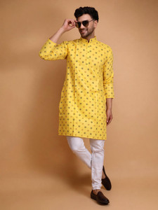 Colorbenz Men Printed Straight Kurta