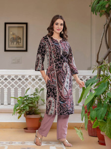 Anmi Printed Women Straight Kurta