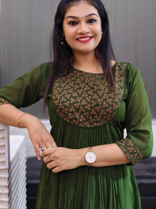 Wild Woven Women Embroidered Anarkali Kurta