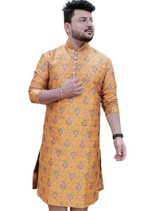 Over Crowd Men Printed Straight Kurta