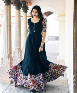 Neminath Women Kalamkari Flared Kurta