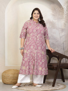 Little More By Stylum Women Floral Print A-line Kurta
